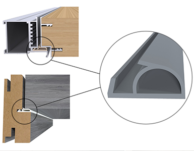 Новый уплотнитель ELEMENTIS для межкомнатных дверей в ассортименте ТБМ